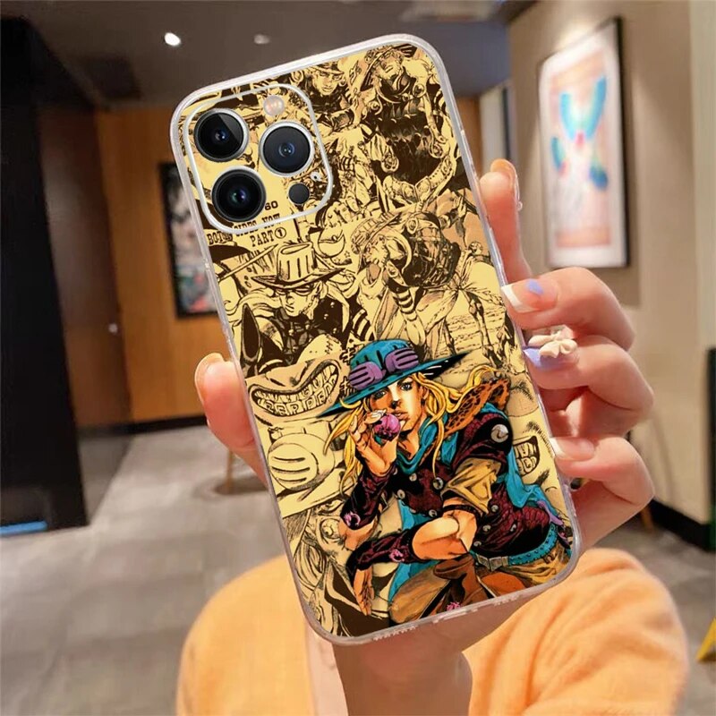 Jojo Bizarre Adventure Anime Phone Case For iphone 15 14 13 12 11 Pro Max XS XR X 12mini 7 8 XR Mobile Phone Case Funda. 