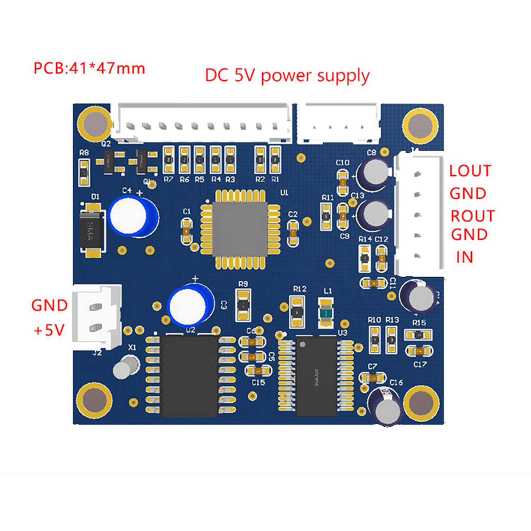 LKPCIGCXM 10X DSP Digital Reverb Module Karaoke Reverb Board Mixer Effector Module 0-99 100 Kinds of Effect. 
