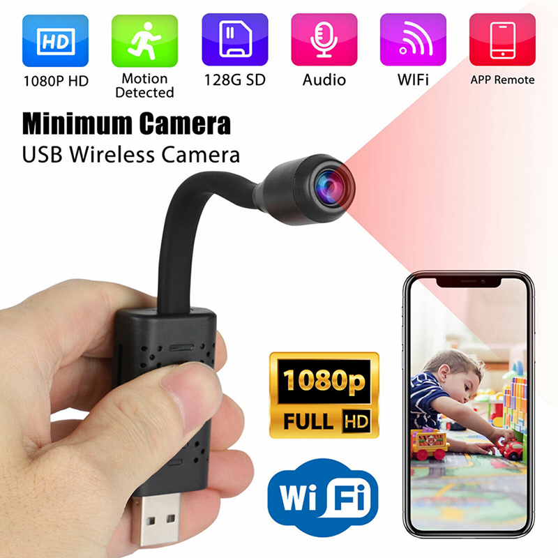 Mini Camera U21 A9 Mini Camera 4K Wifi Portable P2P IP/AP Remote Control USB Surveillance Camera HD 1080P Eatop. 