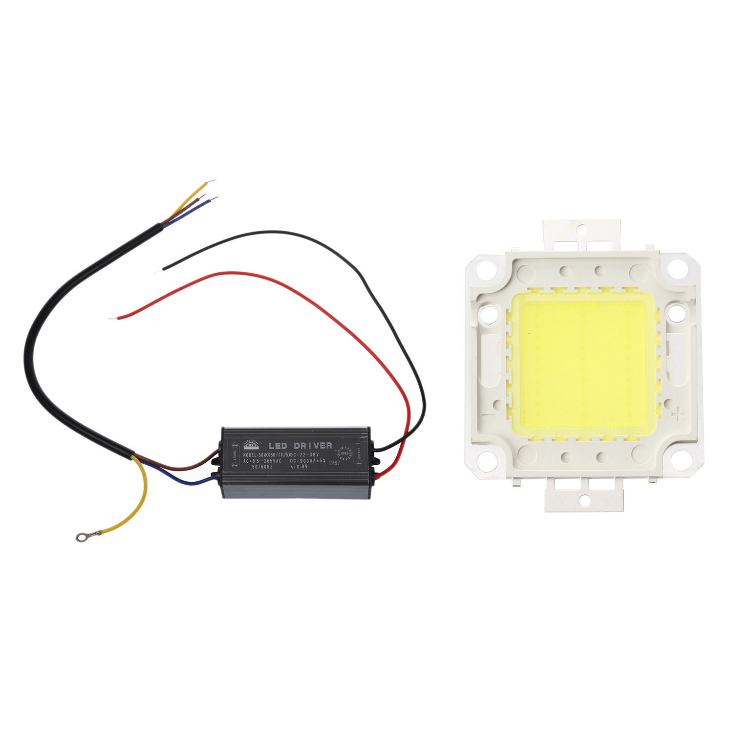30W LED Driver Constant Current Driver Power Supply Transformer Waterproof with High Power 30W LED Chip Bulb Light Lamp DIY White 2200Lm 6500K