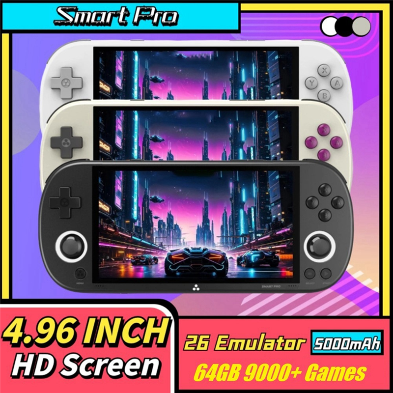 For Trimui Smart Pro Game Console 64GB 9000+ Games Linux Retro Video Game Console Supports Multiple Emulators. 