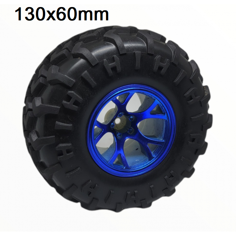 17mm HEX With 130mm WHEEL D130mm Robotics RUBBER Tier Wheel 130x60mm With 6mm Brass Copper Long 17mm Hex Shaft Coupling Robotic Wheels Tire For Arduino Smart Robot Car Wheel DIY. 