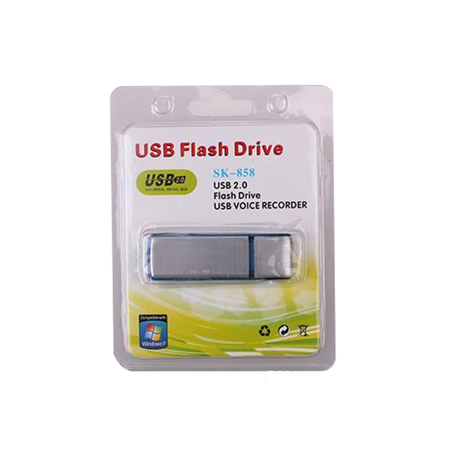 Voice Recorder with 8GB USB Flash Drive and Built-in Audio Storage. 