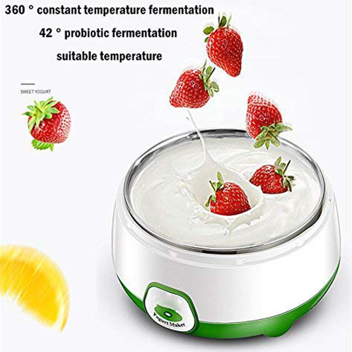 15W (ABS + PP) Material Automatic Yogurt (Doi) Maker with 8-15 Hours Preparation Time  - 1L. 
