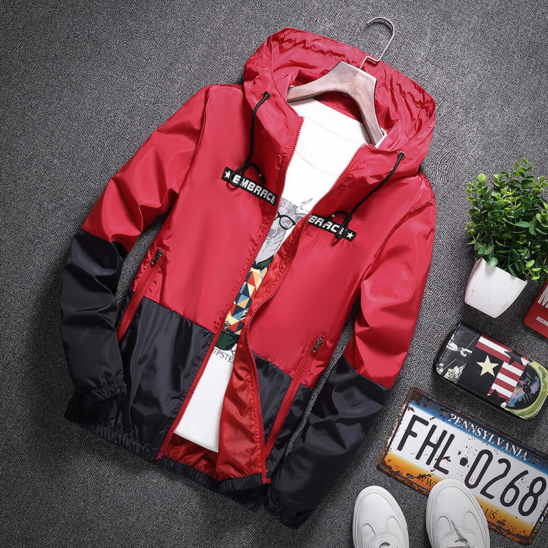 【Solo Yolo】2021 Spring New Korean Style Color Matching Men's Jacket Casual plus-Sized plus Size Thin Student Coat. 