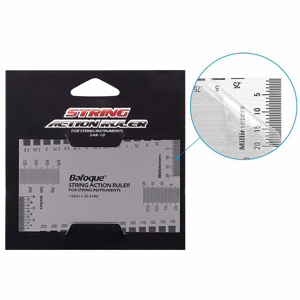 ph Baroque String Action Gauge Ruler Precise Measuring Ruler Set Up Tool Kit For Electric Bass Acoustic Guitar. 