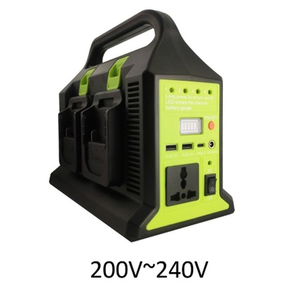 1 PCS to AC 220V USB PD3.0 Tpye-C Power Bank Converter 300W Converter with Light for 18V Battery. 