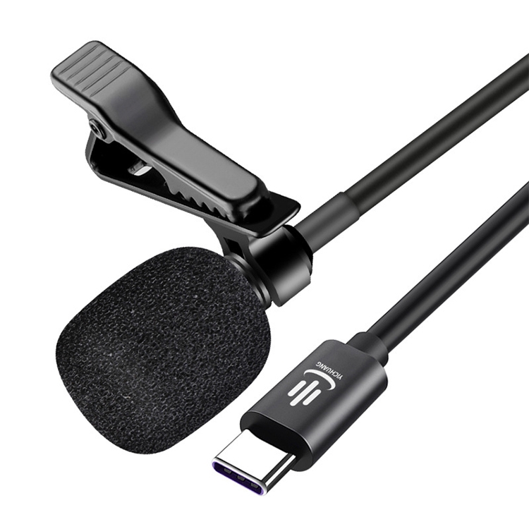 (COD) YICHUANG YC-LM10 USB-C / Type-C Intelligent Noise Reduction Condenser Lavalier Microphone, Cable Length: 1.5m. 