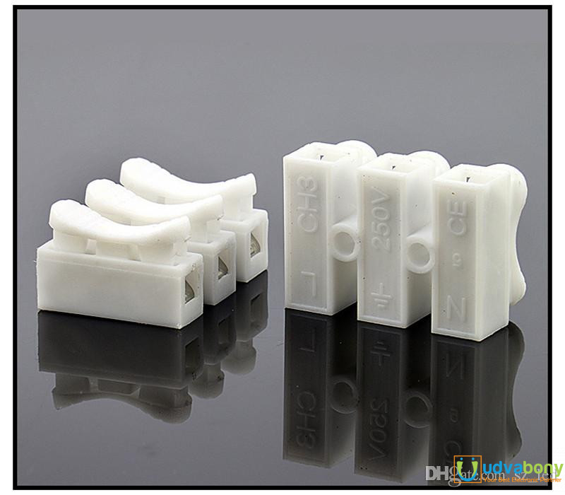 2Pcs- 3 Position Box Press Type Connector For Electrical Cables Connectors Clamp Terminal. 