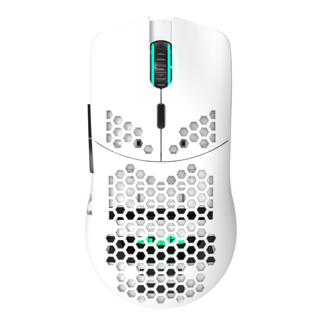 HXSJ Ajazz AJ390 USB Wired Gaming Mouse with 7 Keys Adjustable DPI Ergonomic Design Hollowed-out Honeycomb Design White. 