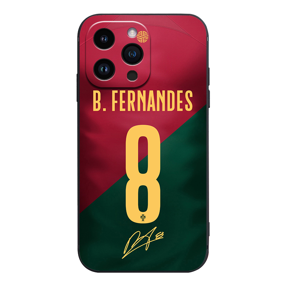 2022 WC Portagul Jersey Back Football Cover Case for iPhone 15 14 Pro Max 13 12 11 Mini X XS XR 7 8 6S Plus SE. 