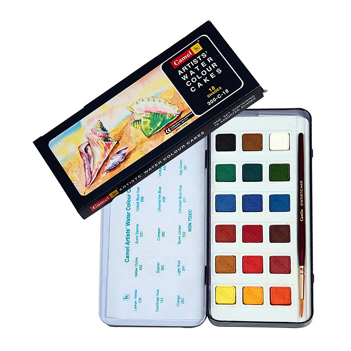 Camel Oil Pastel with Reusable Plastic Box - 50 Shades & Camlin Kokuyo  Water Colour Cakes : Amazon.in: Home & Kitchen