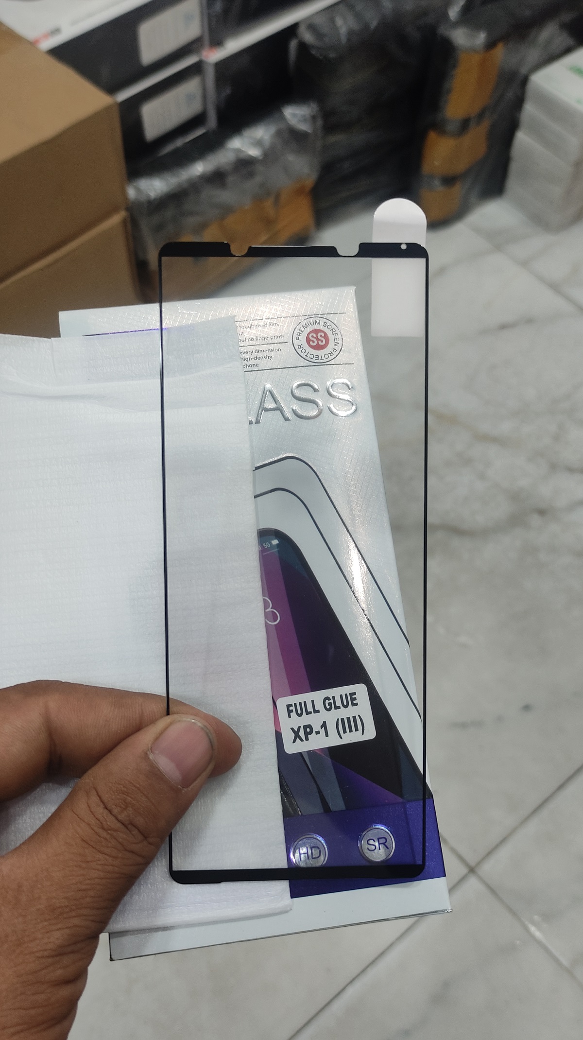 For Sony Xperia 1 iii Full Tempered Glass Full Glue Premium Quality Ultra Clear Anti-scratch, Anti Oil Stains Screen Protector Edge To Edge Full Screen Coverage Glass Protector (See The Real Photos). 
