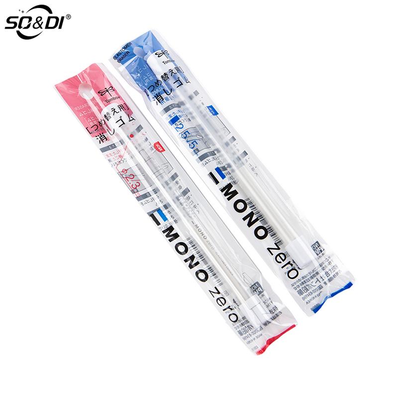 TOMBOW MONO Zero Eraser Sketching Highlighting Mechanical Eraser Refillable Pen Shape Rubber Press Type School Stationery. 
