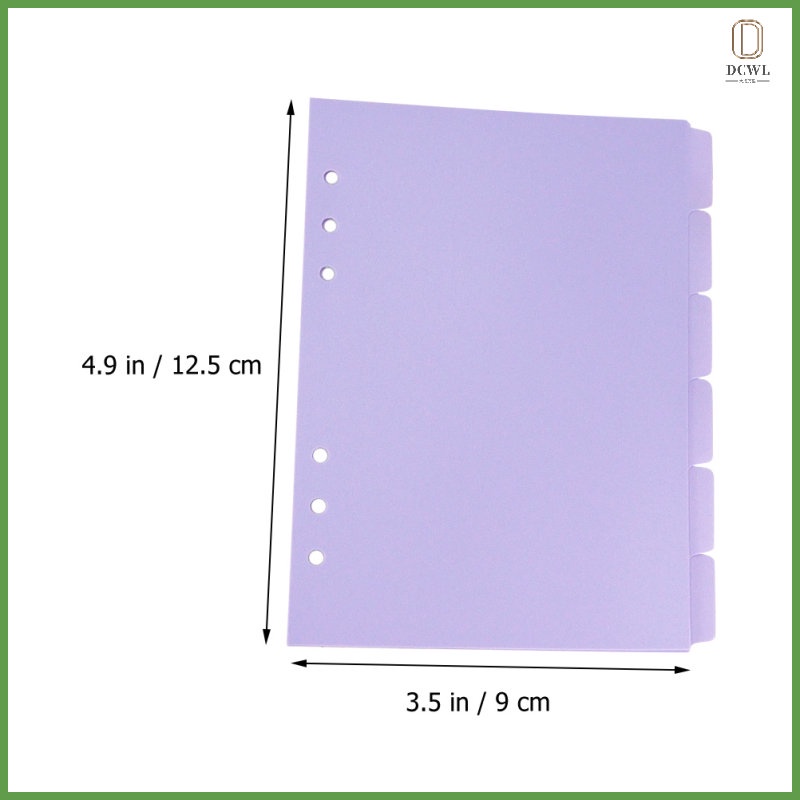 Separator Page Notepad Dividers Notebook Tab Label Binder 6 Pcs dachwanli. 