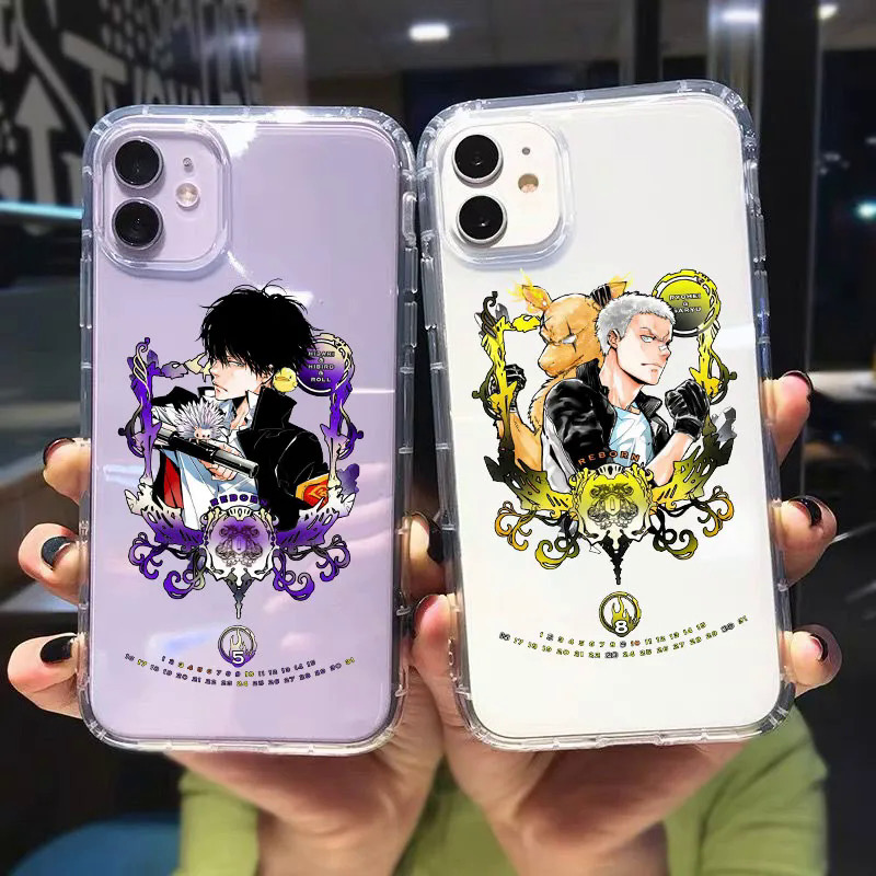【Sarcasmsm】Cute Katekyo Hitman Reborn Shockproof Phone Case for IPhone 13 Pro Max 7 XS 11Pro 12 X XR SE2 8 6Plus Funny Anime Soft TPU Cover