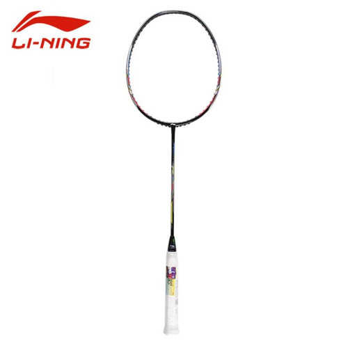 Li-Ning Windstorm Badminton Racket Strung light weight of 74g and high tension of 30LBS, fast speed of racket swinging. COLOURFUL AND FLEXIBLE With String And Grip Free -with Cover