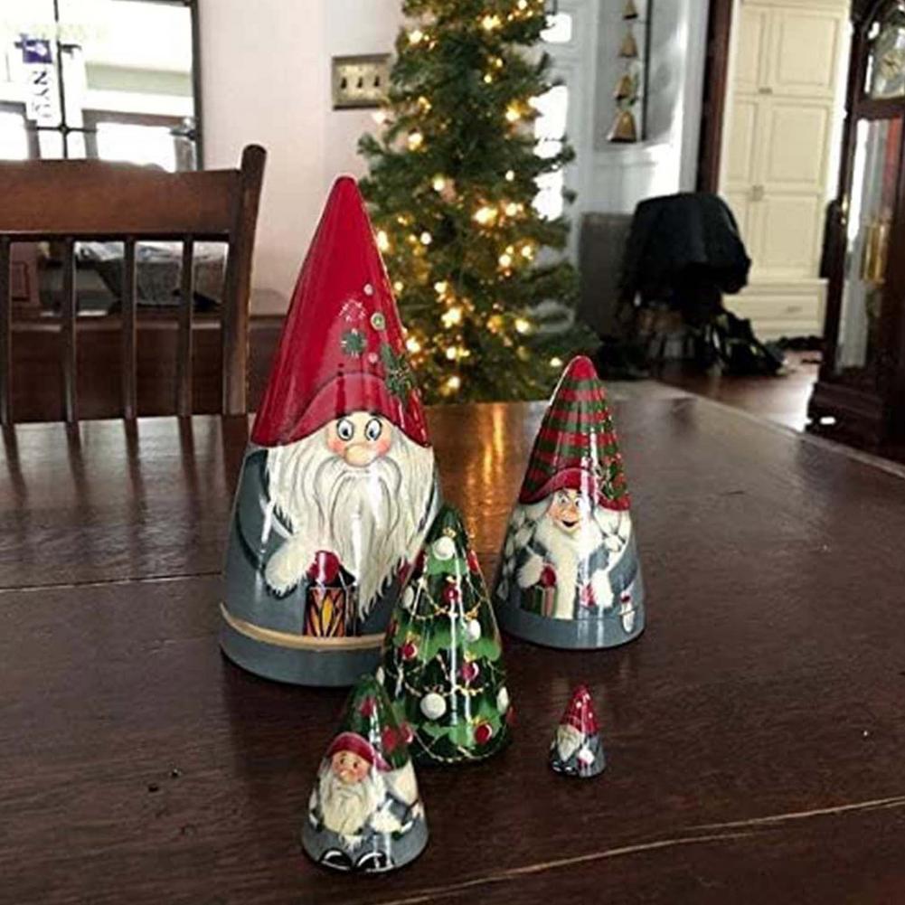 Acrylic Stacking Nested Set Russian Nesting Dolls Matryoshka Handmade Dwarf Toys for Children Kids Christmas Home Decoration. 