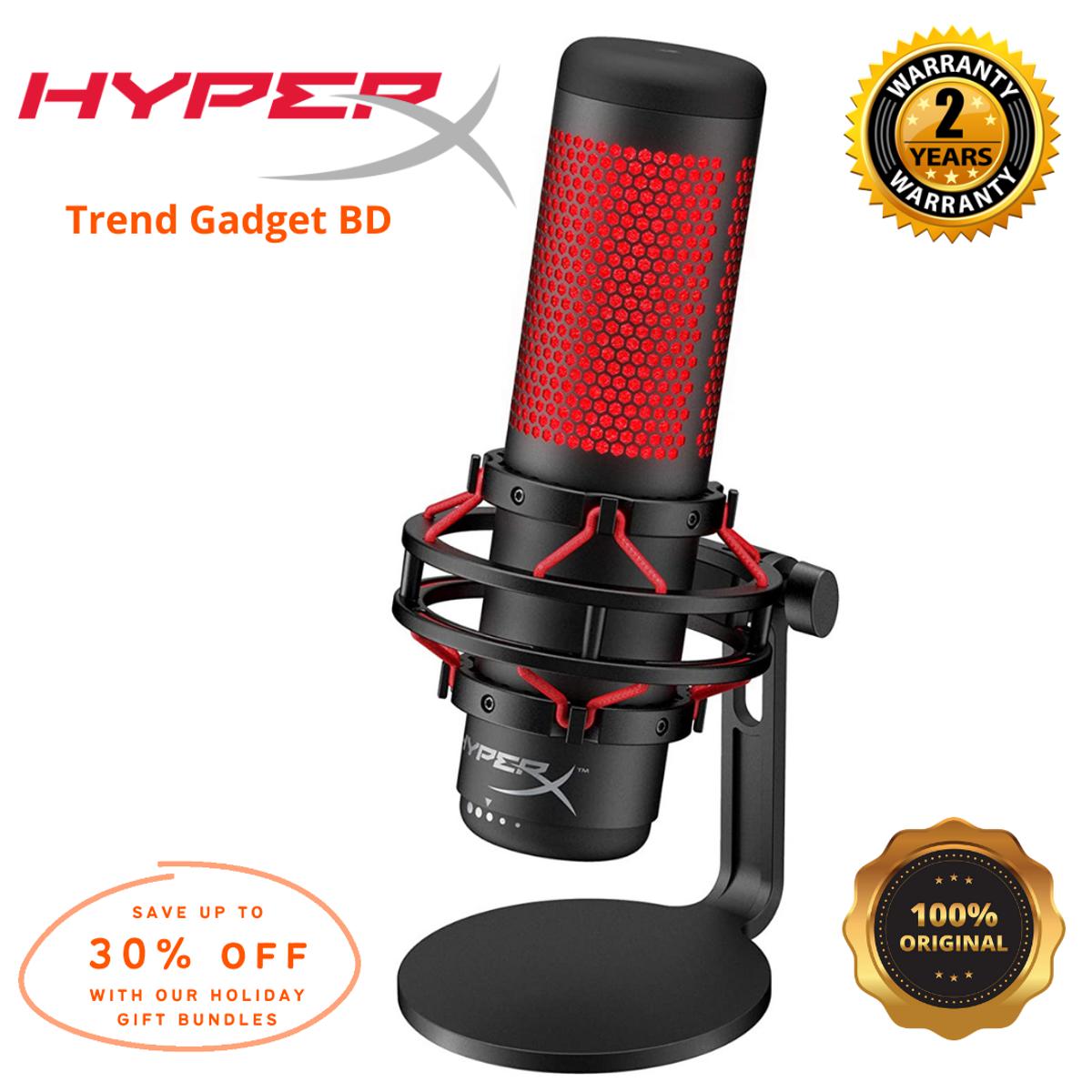 HyperX QuadCast USB Condenser Gaming Microphone podcasting