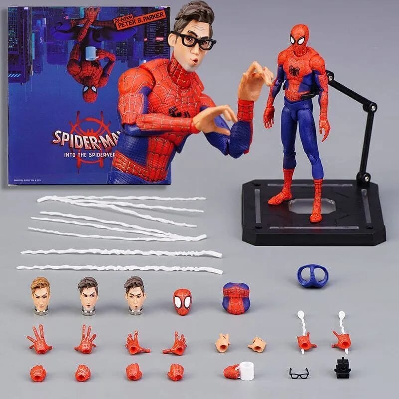 Spider-Verse Action SV Peter B. Parker Sentinel Miles Spider Man Action Figure. 