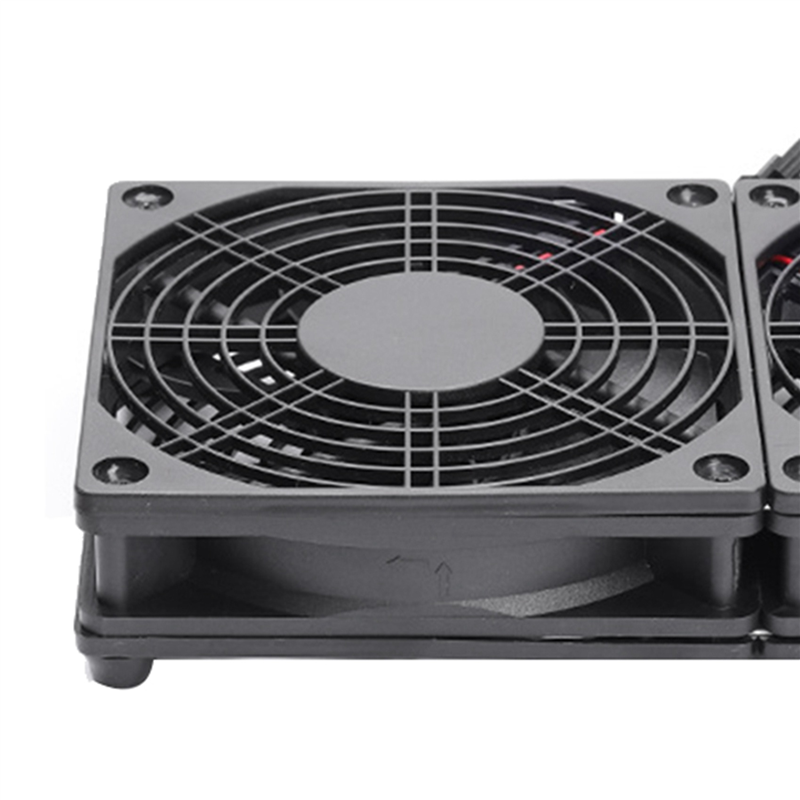 2X 120mm 5V USB Powered PC Router Dual Fans High Airflow Cooling Fan for Router Modem Receiver. 