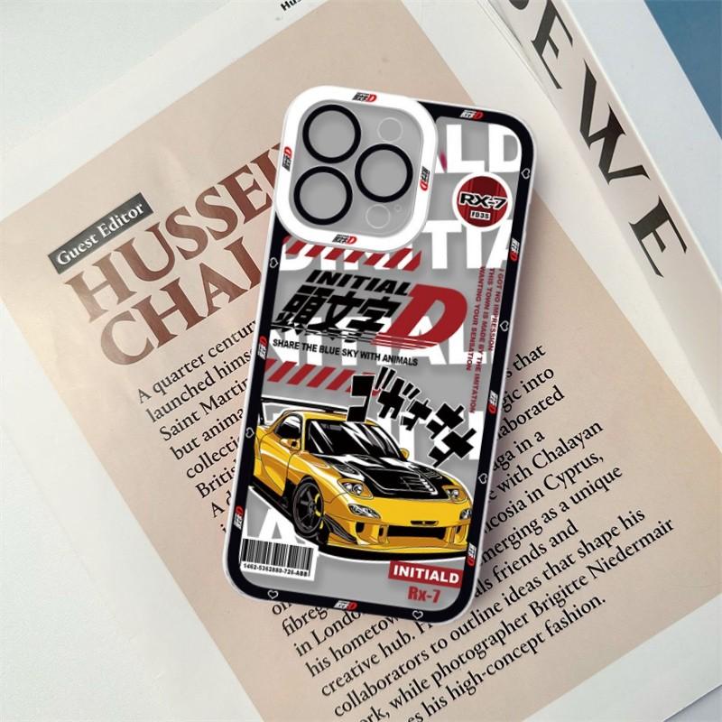 Anime Initial D Cellphone Case For Infinix Hot 40i 40 Zero 30 4G Smart 7 8 4 5 6 Plus Tecno Spark GO 2024 20 20C Pova 2 3 4 Pro Pop 8 5 LTE Soft Clear TPU Full Protection Shockproof Luxury Cartoon Fashion Anti-falling Cute Lens Protection Back Cover. 