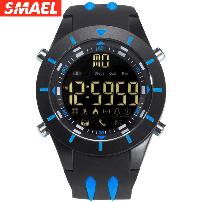 Smael Smart Bluetooth Smartwatch New Men's Multi-Function Pedometer Sports Electronic Watch. 