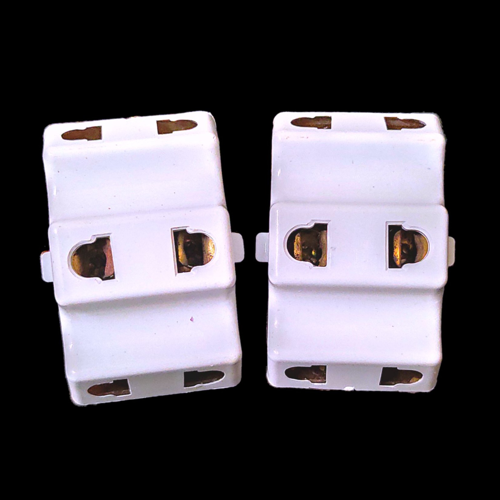 2 PS 2 Pin  Socket Adapter 3 Way For Travel. 