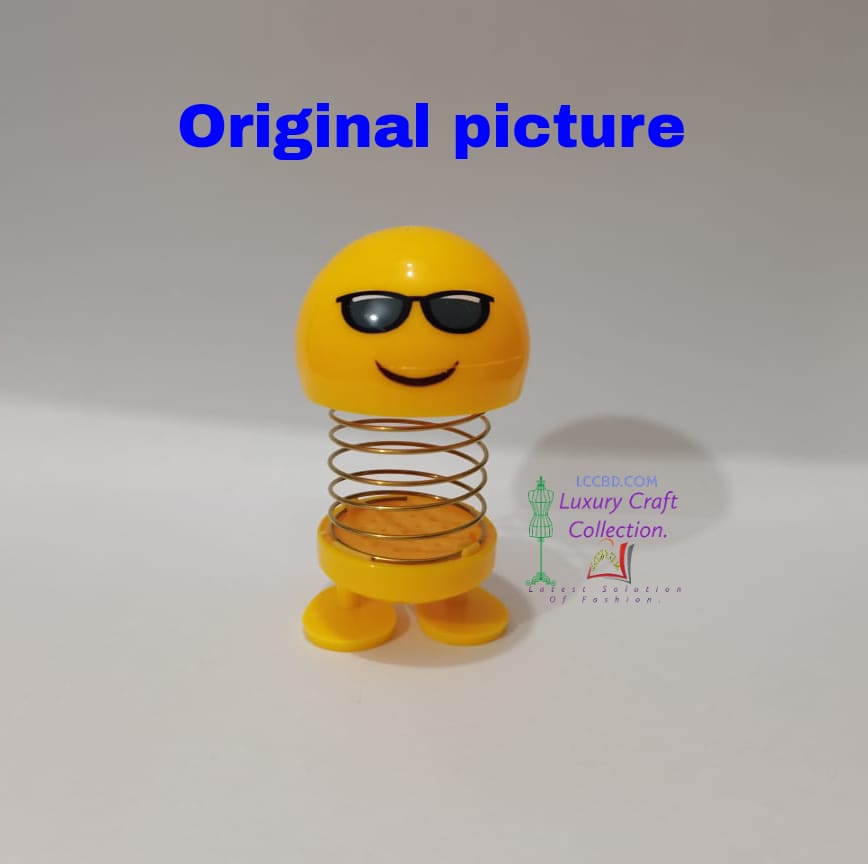 2  pieces large size Emoji spring toy. 