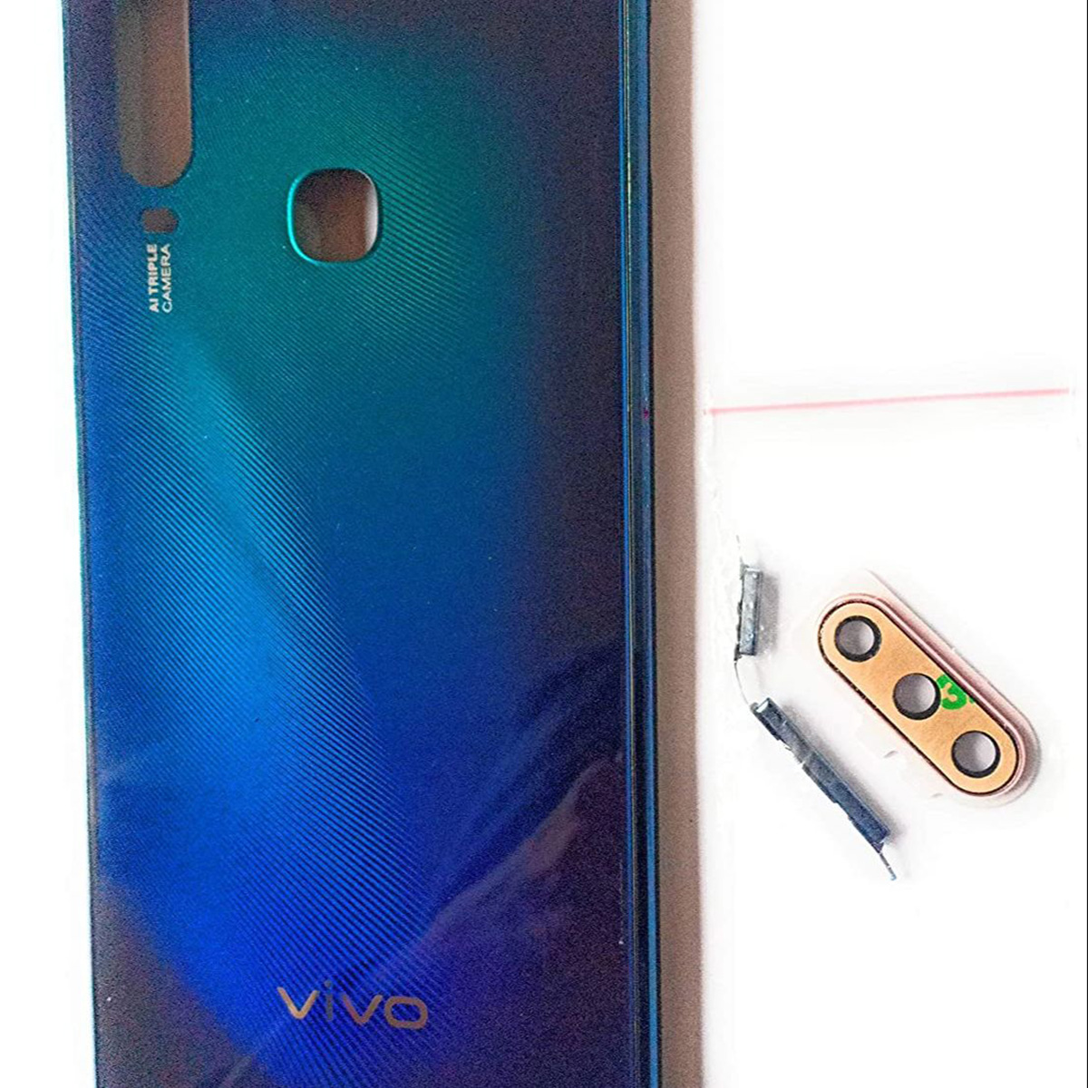 Vivo Y12 - ( Plastic ) Casing / Back Shell / Back Panel / Battery Cover / Back Door / Back Replacement Part With Button. 