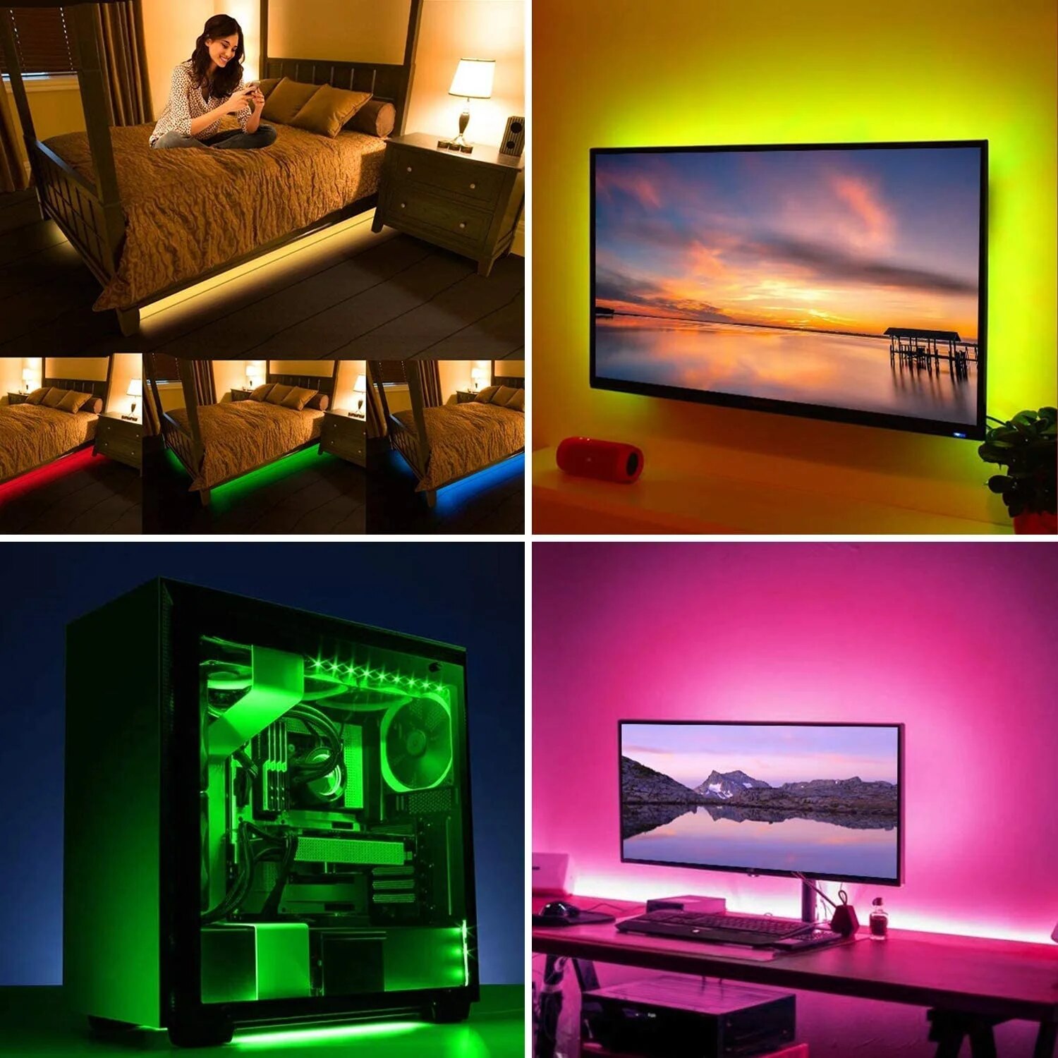 【NEW】 USB LED Strips DC 5V 2835 White Warm White Red LED Strip Light TV Background Lighting Home Decor Lamp 0.5M 1M 2M 3M 4M 5M IP21. 
