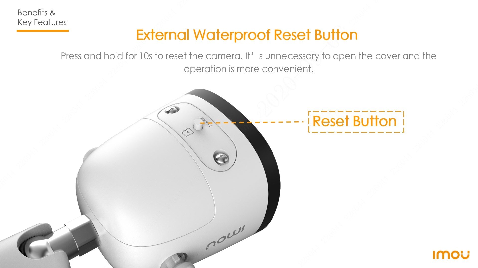 Dahua imou 2E  IPC-F22FP Smart color night,Dual Antena  2MP Outdoor Wi-Fi Camera Waterproof. 