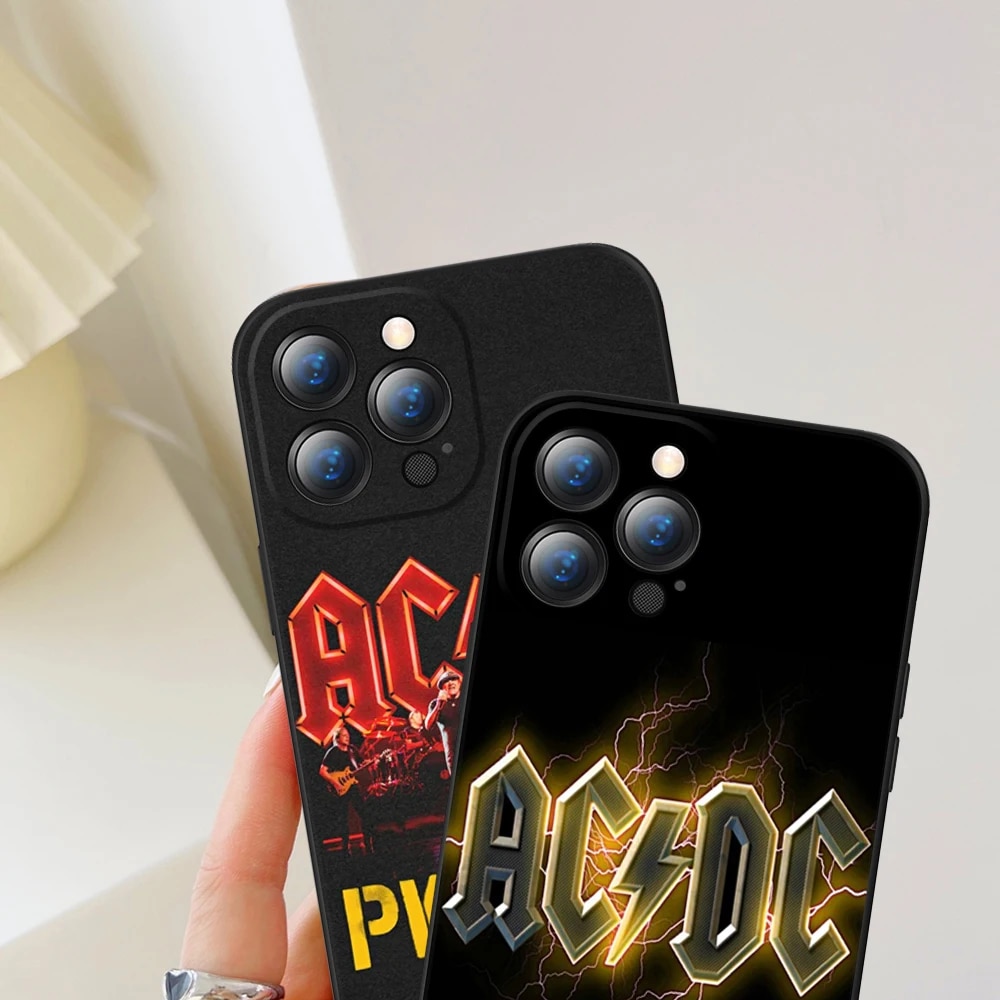 For IPhone 14 AC/DC Music Band Phone Case for IPhone 14 Pro 13 12 11 Pro X XS XR Max 7 8 Plus Bumper Shockproof Covers BruberryBe. 
