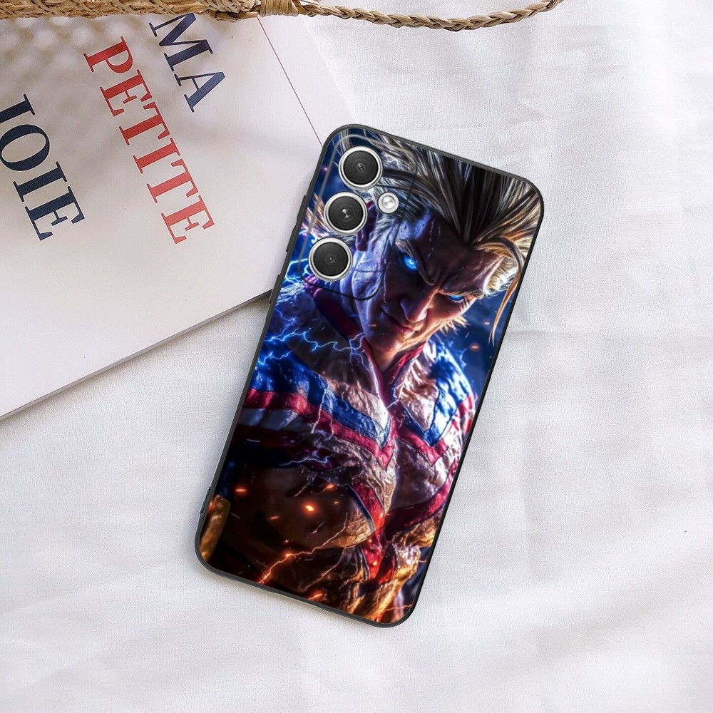 Hero All Might Mobile Cell Phone Case for Samsung Galaxy S24 S23 S22 S21 S20 S10 S9 Plus FE Ultra Lite Black Phone Cover Funda. 