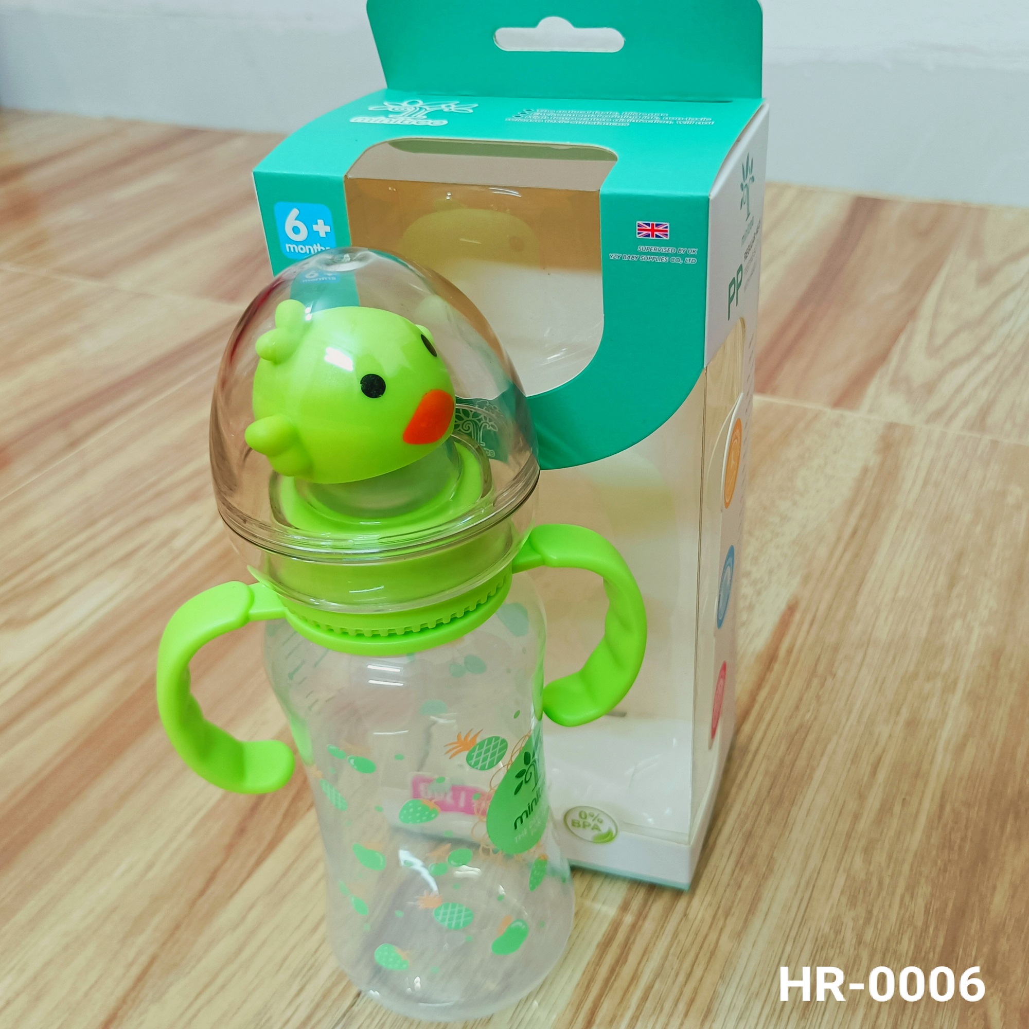 Baby PP Feedin Bottle with Tingling & Handle 270ml_1pcs