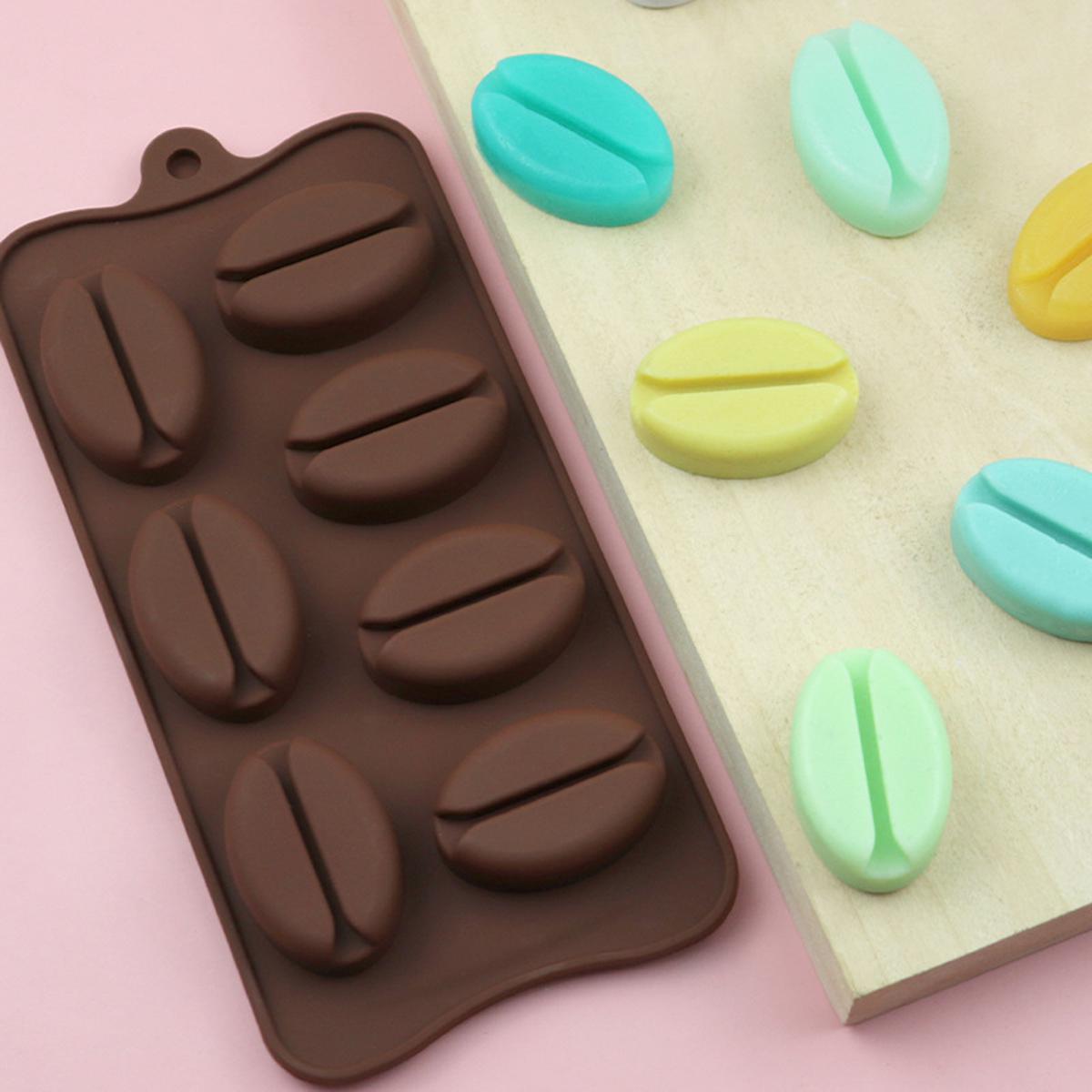 Cute Coffee Beans Shape Fondant Mould DIY Candy Ice Tray Candy Jello Making Mold