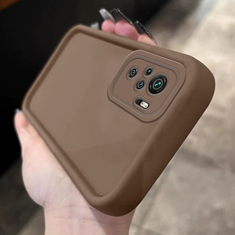 Tokifu For Redmi Note 10  New Angel Eye Staircase Silicone Protective Case Solid Color Series All Inclusive Anti Drop Soft Case. 