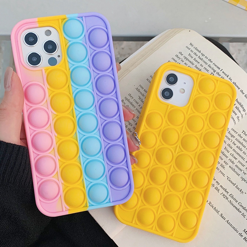 Alien Pop Push It Bubble Phone Case for iPhone 13 14 15 Pro Max 12 11 6 7 8 Plus iPhone XR XS X iphone15 15pro iphone14pro Popit Cover