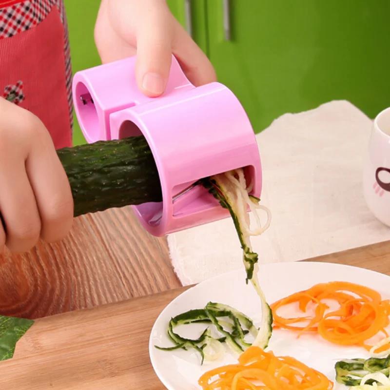NEW Spiralizer Premium Vegetable spiral slicer Sharpener Fruits Grater Pasta Noodles zucchini Peeler Cutter Maker. 
