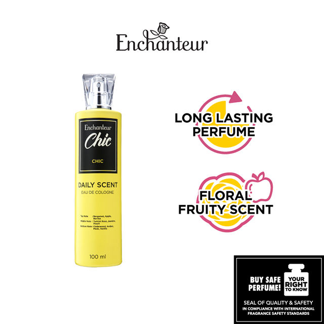 ENCHANTEUR Chic Chic Daily Scent 100ml | Daily Fragrance Mist | For Women |  Floral Fruity Scent | Minyak Wangi | Lazada