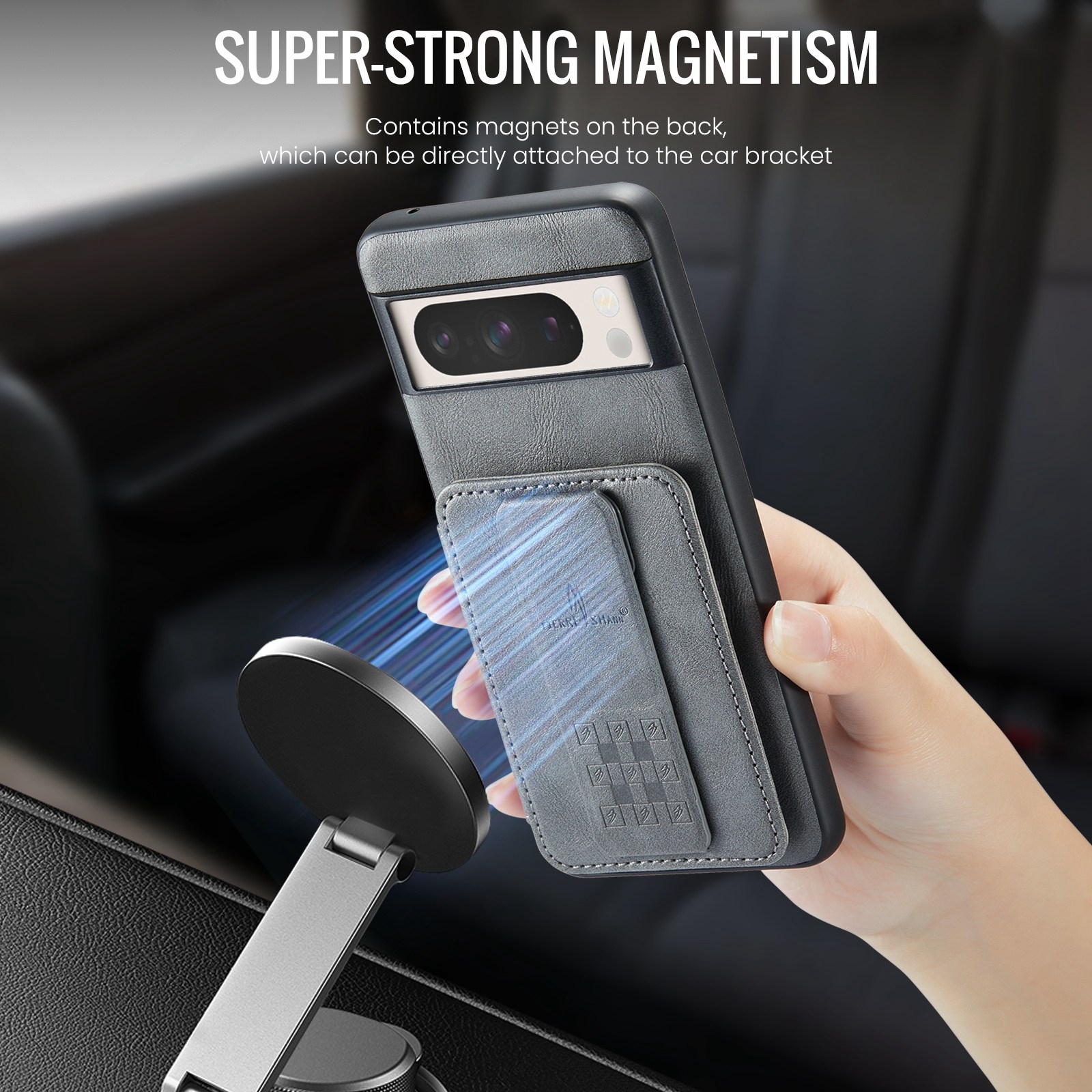 Fierre Shann Oil Wax Cow Leather Card Holder Back Phone Case For Google Pixel 8 Pro/Google Pixel 7a/Google Pixel 7/Google Pixel 8/Google Pixel 7 Pro/Google Pixel 8a. 