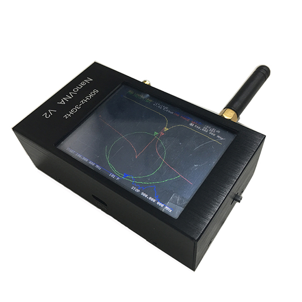 2.8 Inch Touching Screen 3G Vector Network Analyzer S-A-A-2 NanoVNA V2 Antenna Analyzer Shortwave HF VHF UHF with Aluminum Alloy Housing. 