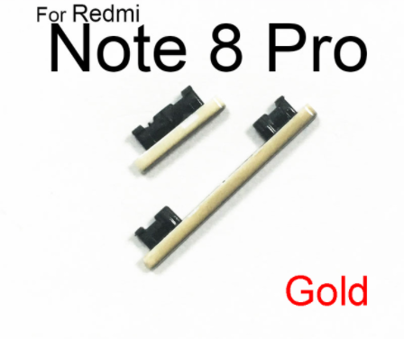 for Xiaomi Redmi Note 8 PRO Side Volume Button + Power on / off Buttton Key Set. 