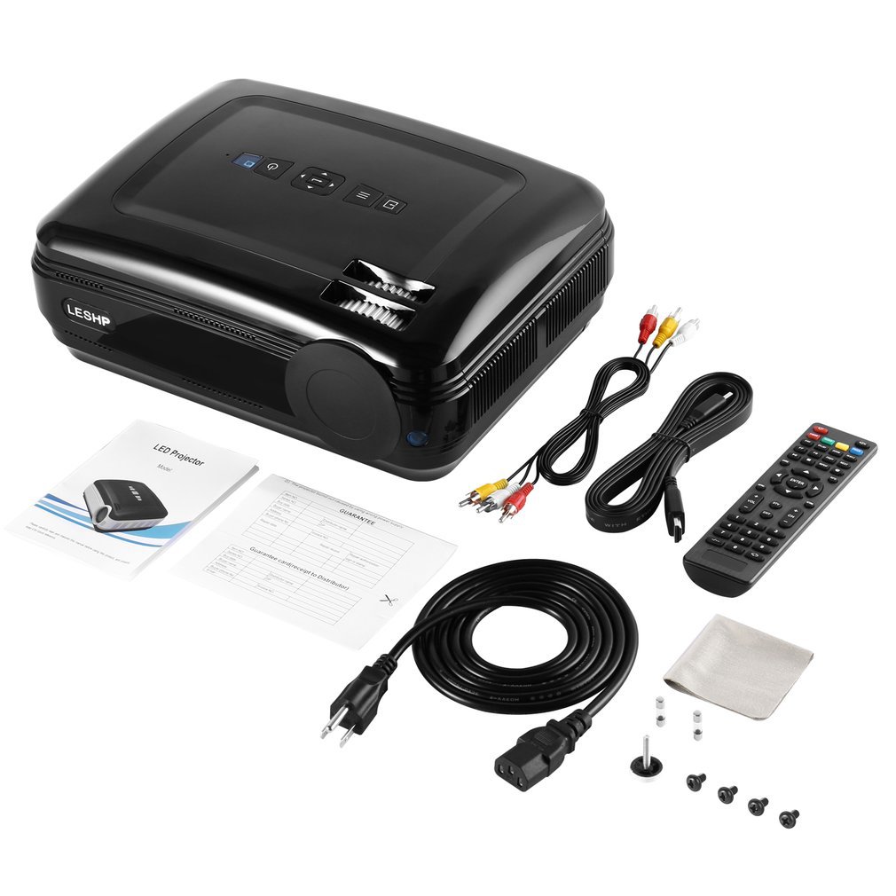 LESHP 720P LCD Projector High Resolution High Braightness 3200 LM Home Cinema. 
