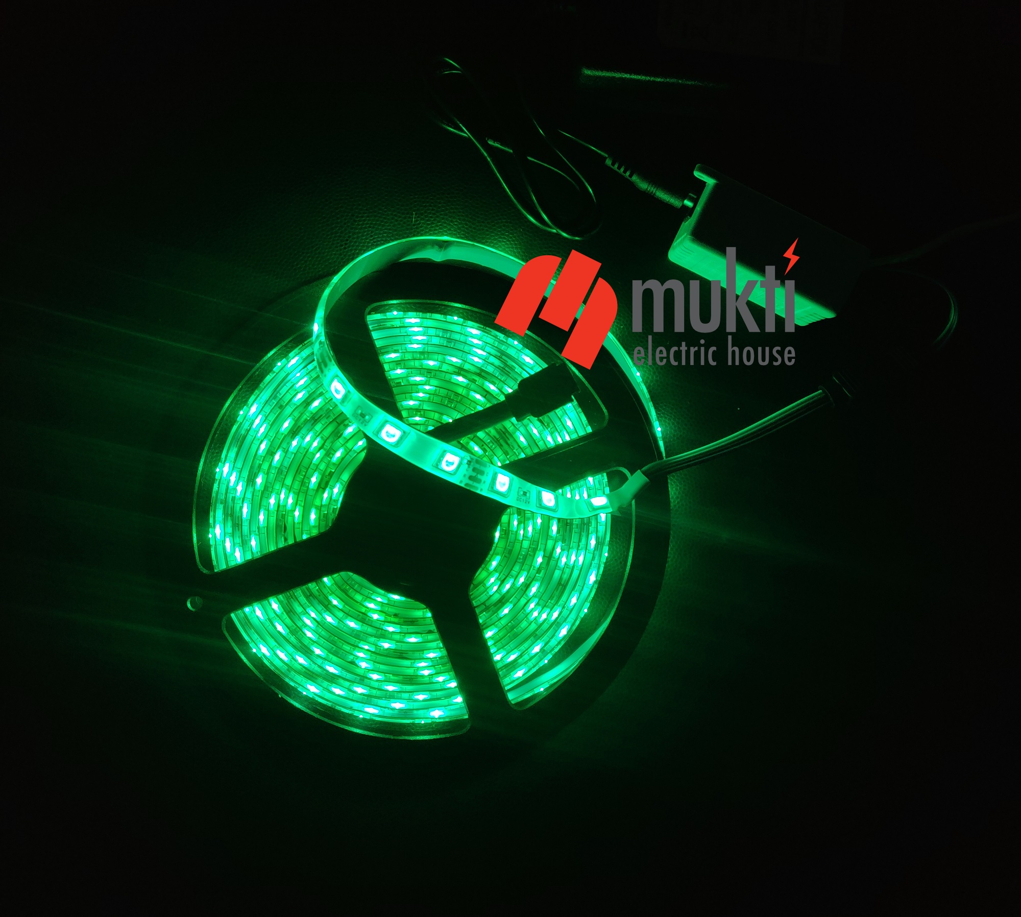 RGB LED Strip Light 16 Colors 5 Meters with Remote Control Adapter Blue Green Red White. 