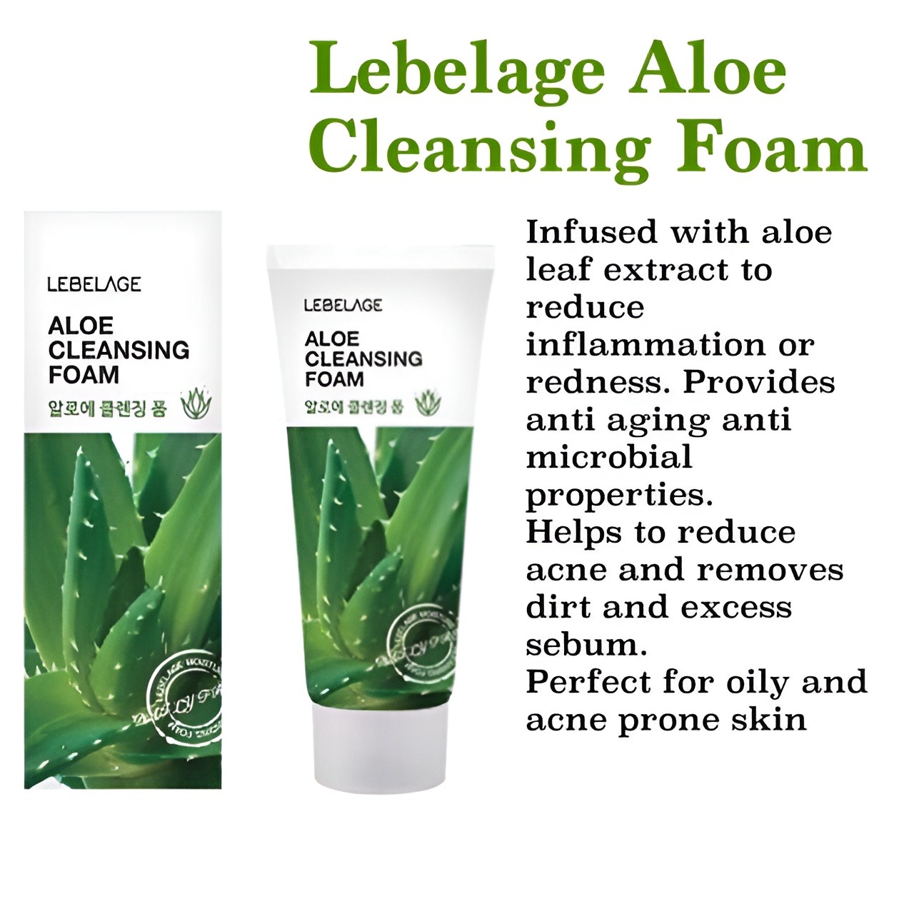 LEBELAGE Aloe Cleansing Foam ,100ml. 