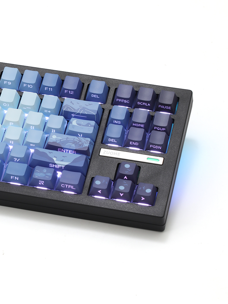 Zuohe ZH870 Mechanical Keyboard Three Mode RGB Bluetooth Wireless Gaming Keyboard Hot Swap 88Keys Custom Pc Gamer Accessories. 