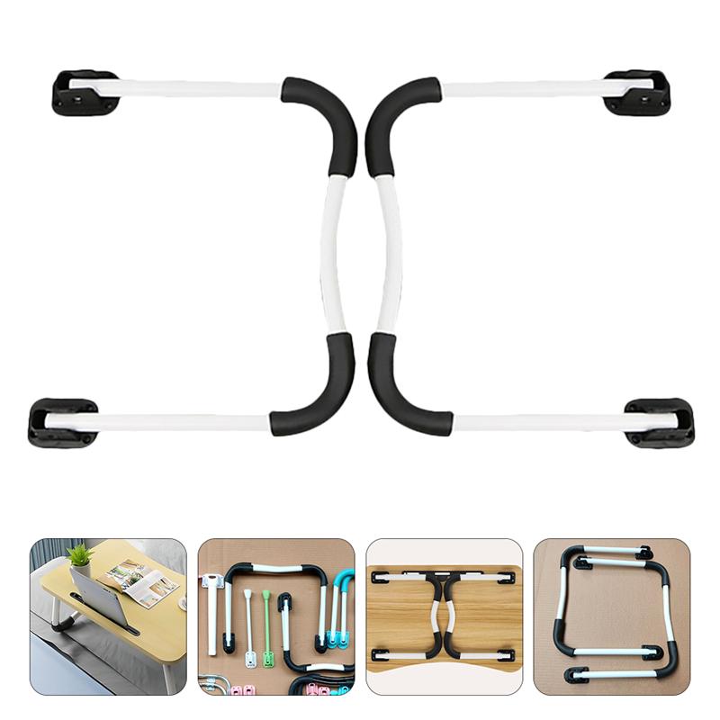 2Pcs Folding Bed Table Legs Sturdy Bed Computer Desk Legs Table Stands Bed Desk Folding Suprt Table Frame Table Leg. 