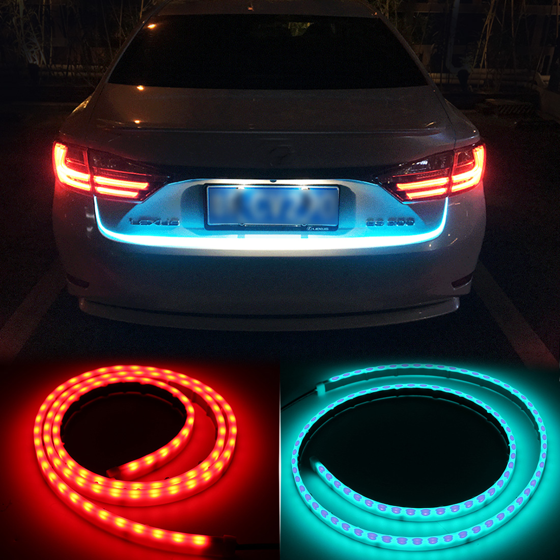 Common Car Running Brake Reverse Signal LED Tail Tal Light Bar Strip Truck. 