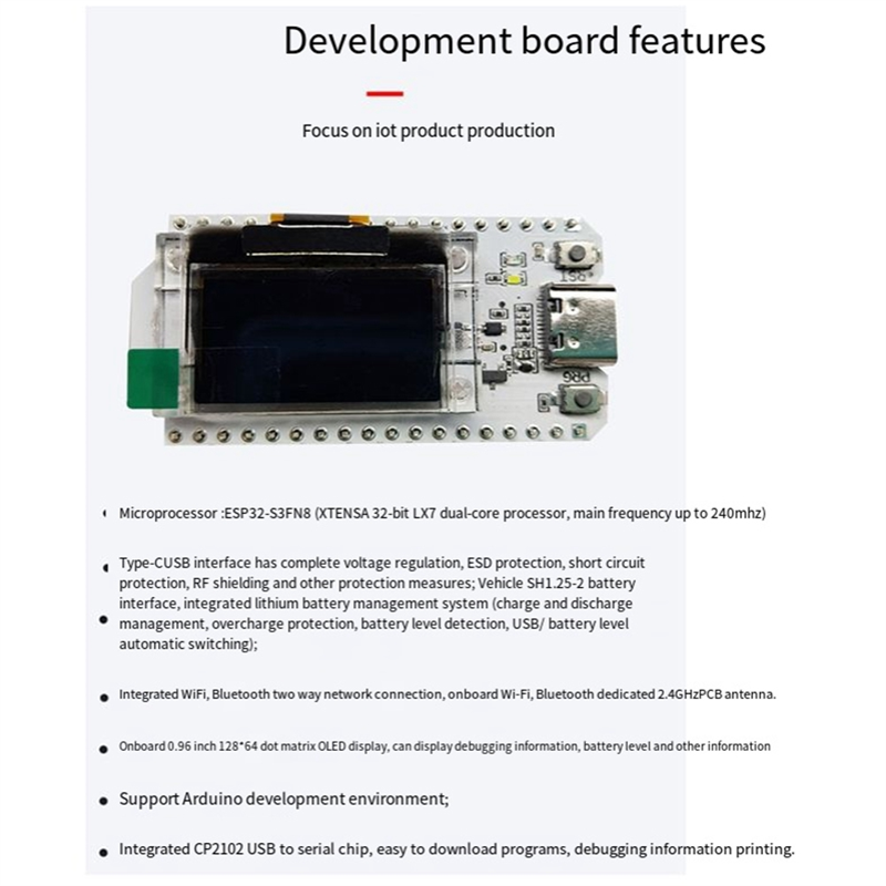 ESP32 OLED WiFi Kit ESP 32 OLED Display WiFi+Bluetooth Internet Development Board for. 